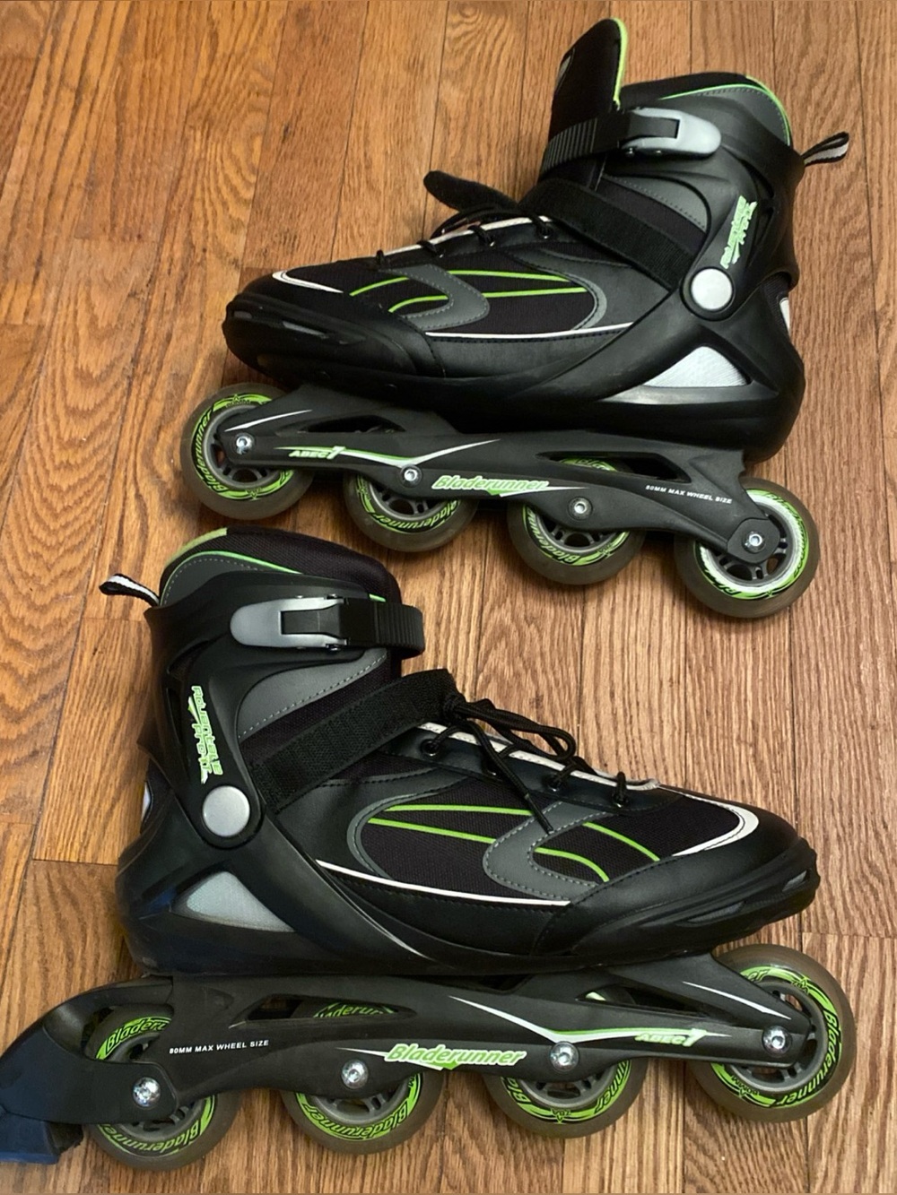Blade Runner Advantage Pro XT Rollerblade In Line Skates Black Green US 12 (J)